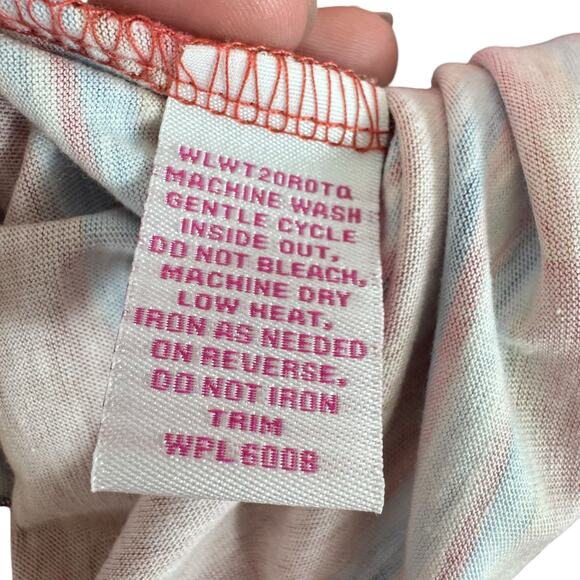 Panhandle Aztec Themed Striped Lightweight Round Neck Cotton Blend Tank Top Sz L - Picture 5 of 5